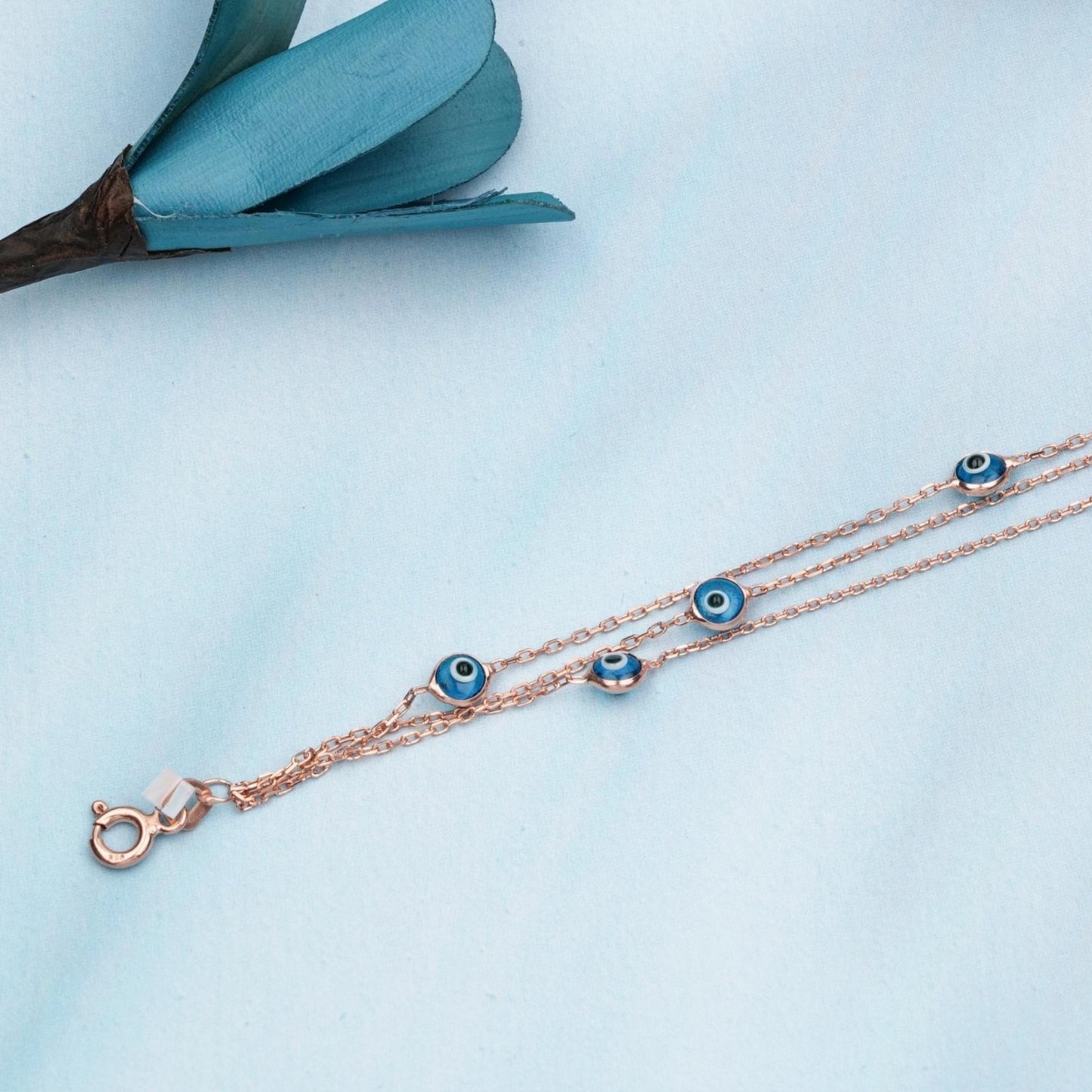 Lovely Silver Evil Eyes Bracelet For Her