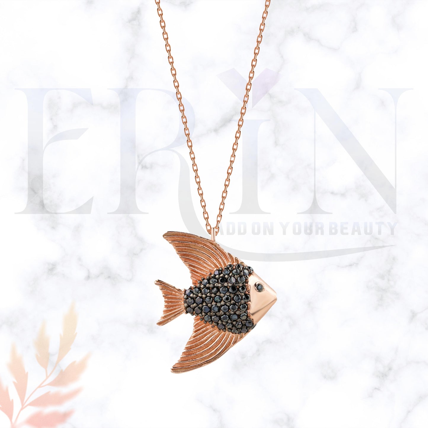 Erin Fish Pendant 925 Sterling Silver Necklace