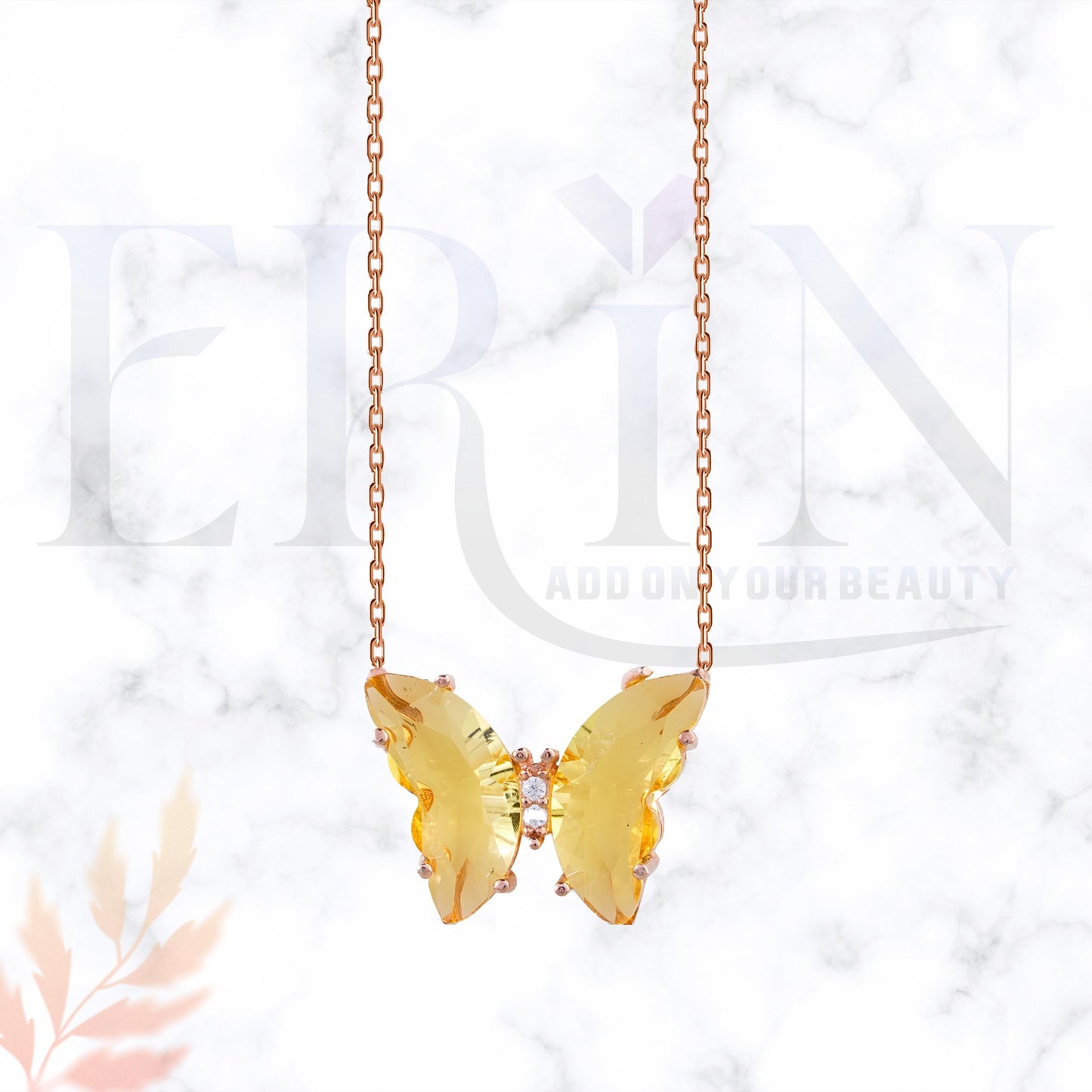 Beautiful Butterfly Pendant 925 Sterling Silver Necklace