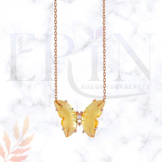 Beautiful Butterfly Pendant 925 Sterling Silver Necklace