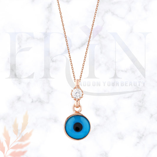 Evil Eye Pendant 925 Sterling Silver Necklace