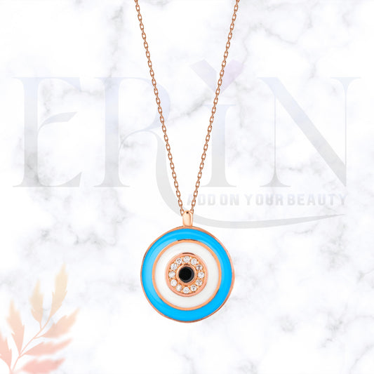 Evil Eye Pendant 925 Sterling Silver Necklace