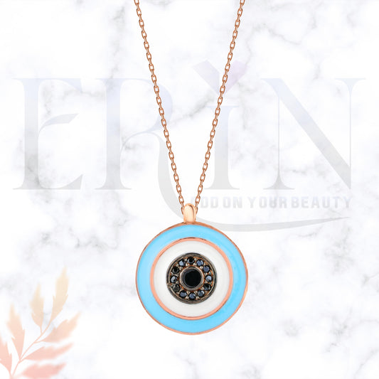 Evil Eye Pendant 925 Sterling Silver Necklace