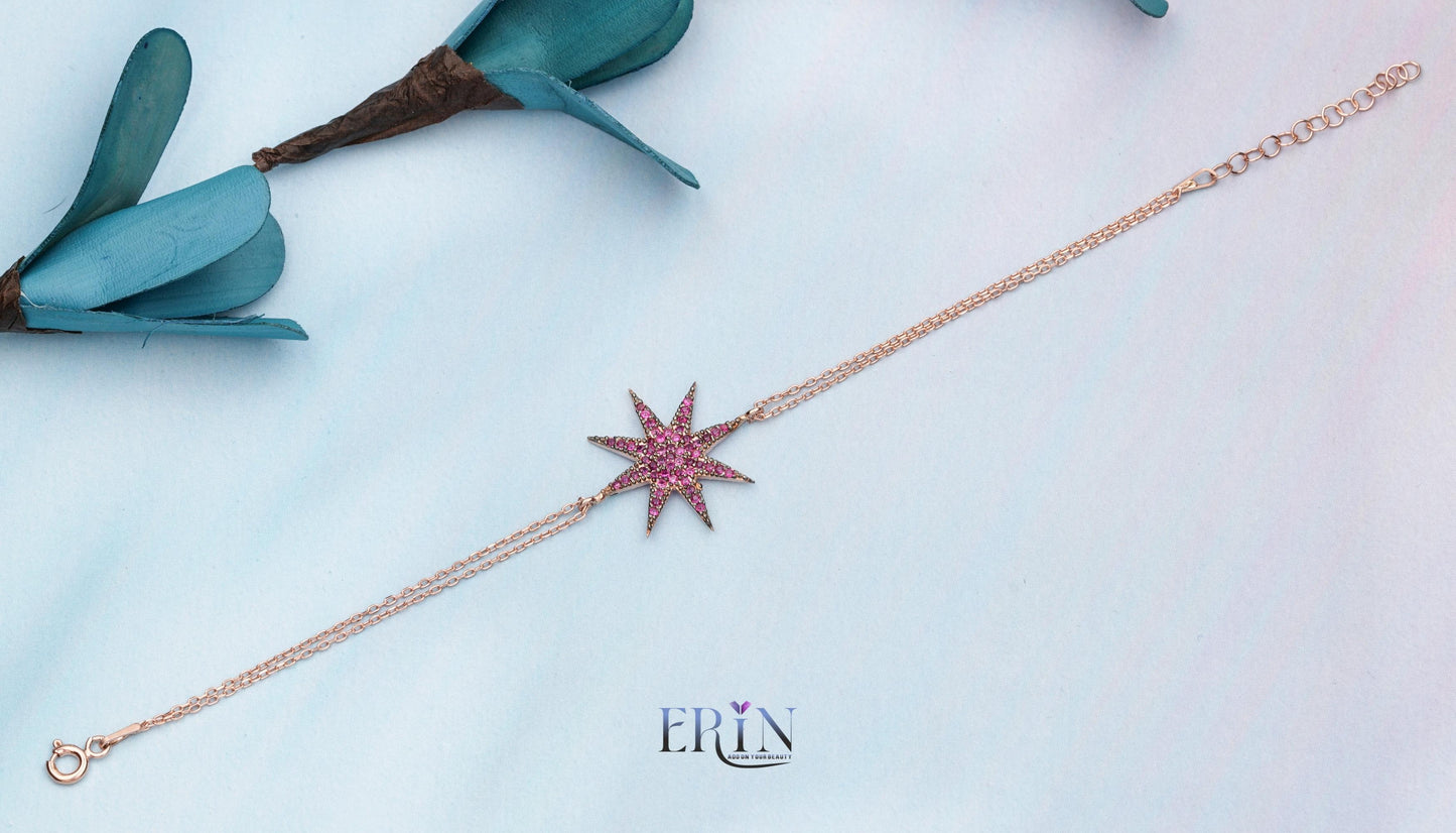 Attractive Star Silver Bracelet For Her