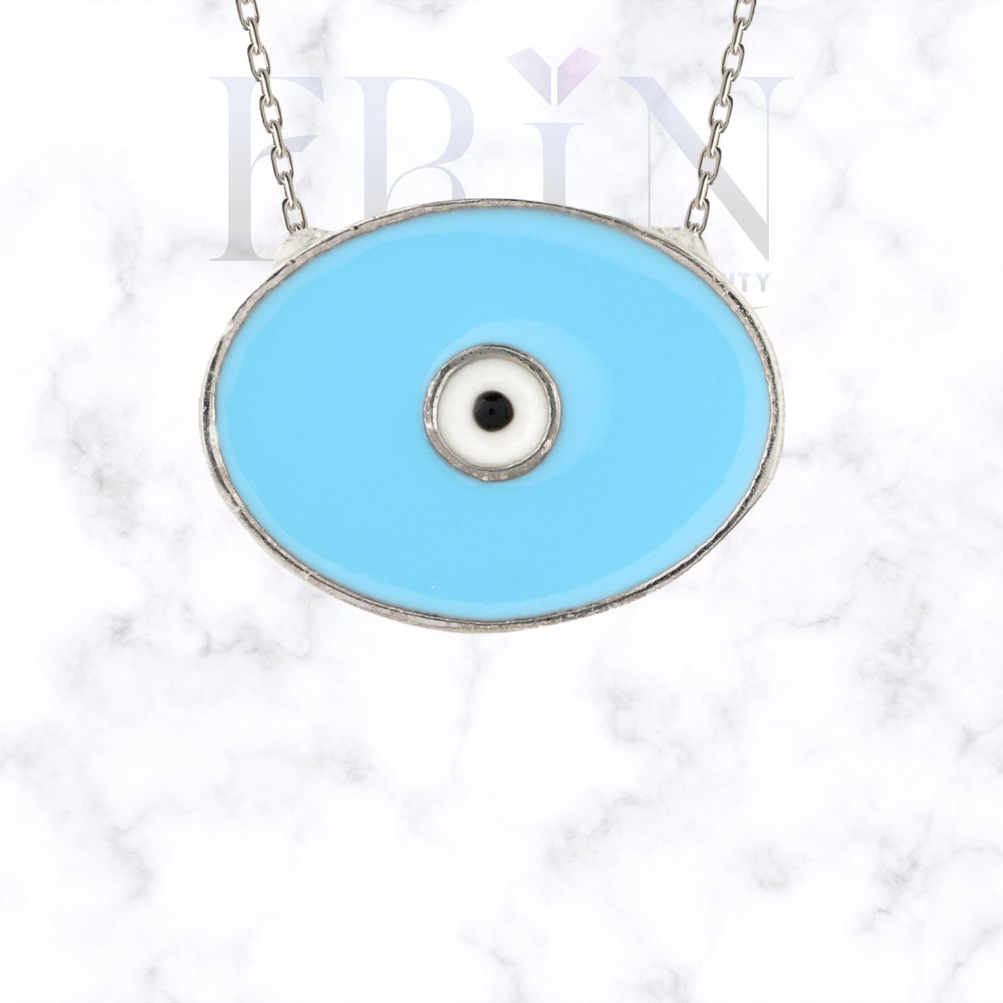 Evil Eye Pendant 925 Sterling Silver Necklace