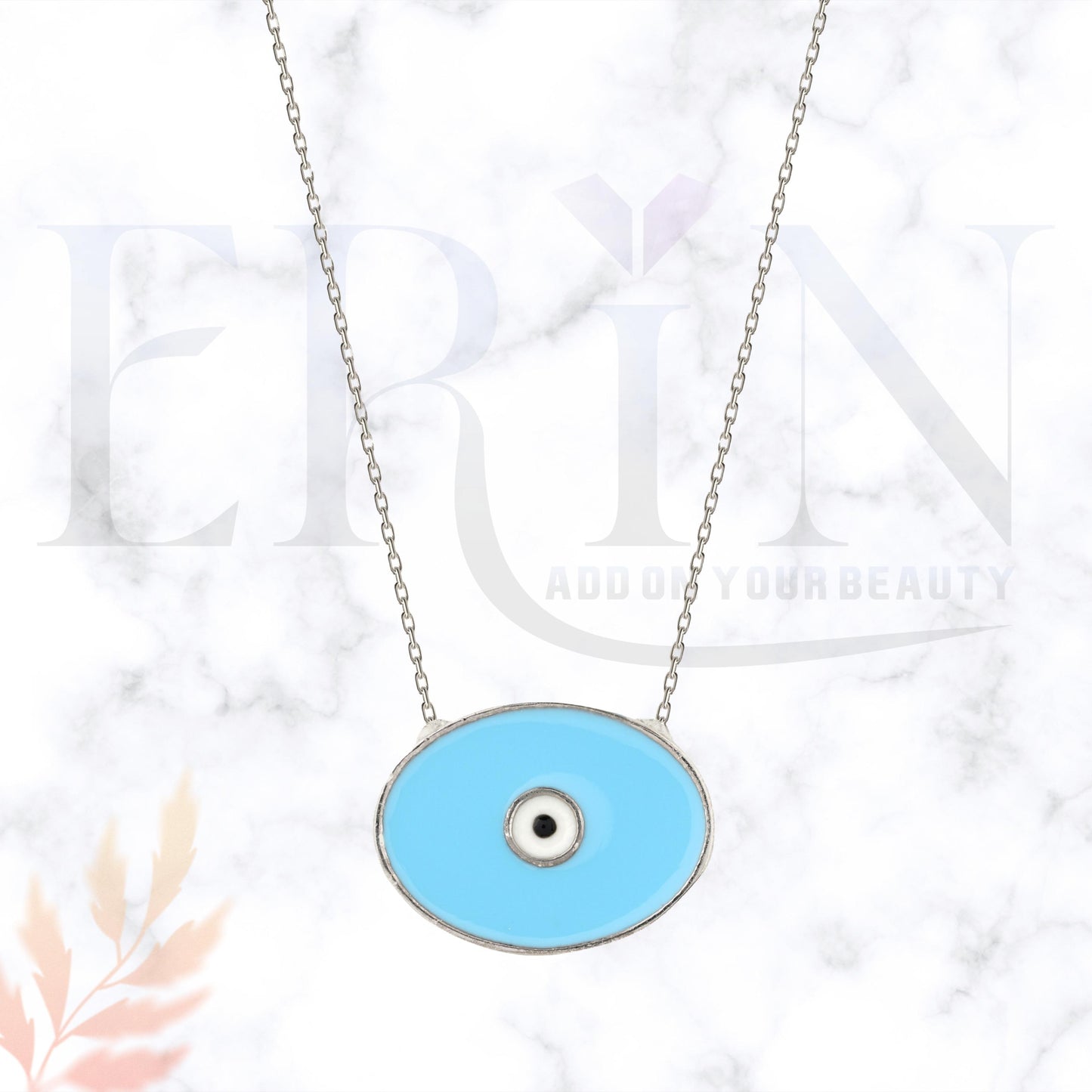 Evil Eye Pendant 925 Sterling Silver Necklace