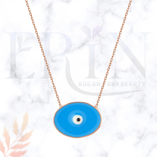 Evil Eye Pendant 925 Sterling Silver Necklace