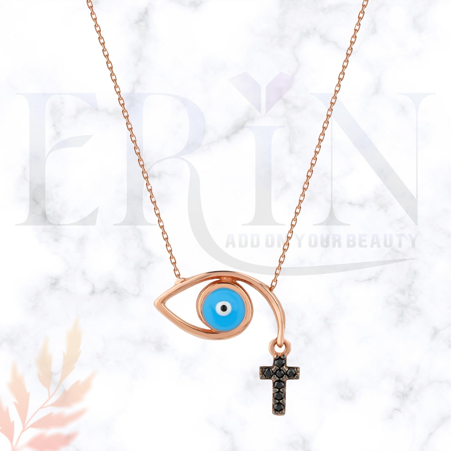 Evil Eye Pendant 925 Sterling Silver Necklace