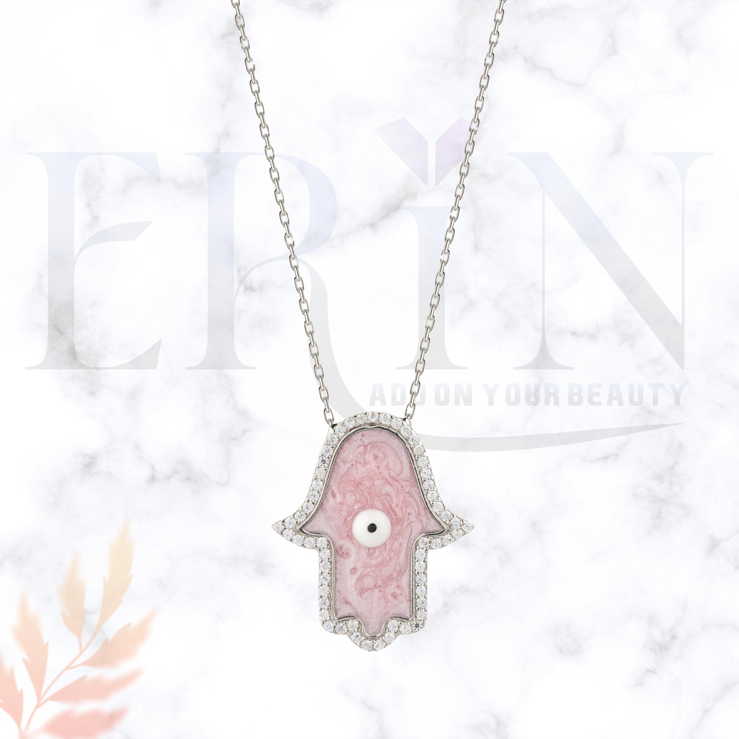 Hamsa Pendant 925 Sterling Silver Necklace