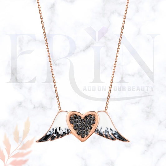 Lovely Wings Pendant 925 Sterling Silver Necklace